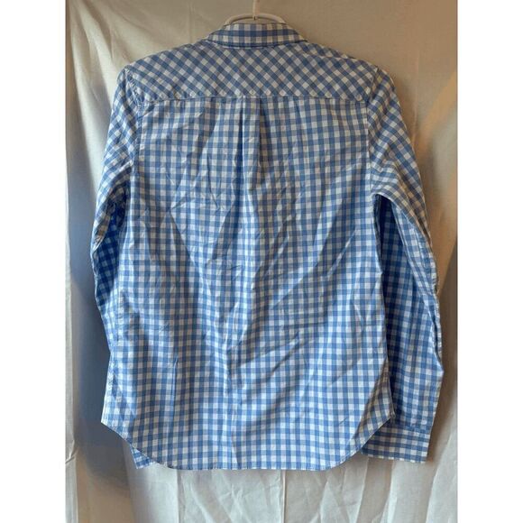 Untuckit Womens Aria Blue and White Checkered Button Up in Regular Fit Size 4 - Picture 2 of 2